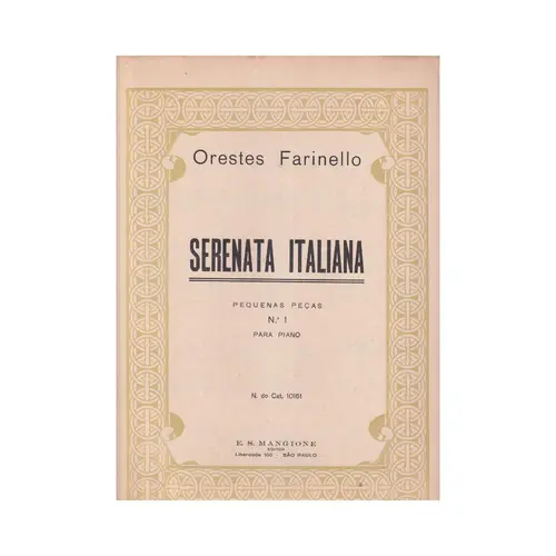 Serenata Italiana  para piano (Edição Antiga)