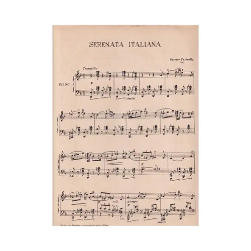 Serenata Italiana  para piano (Edição Antiga)
