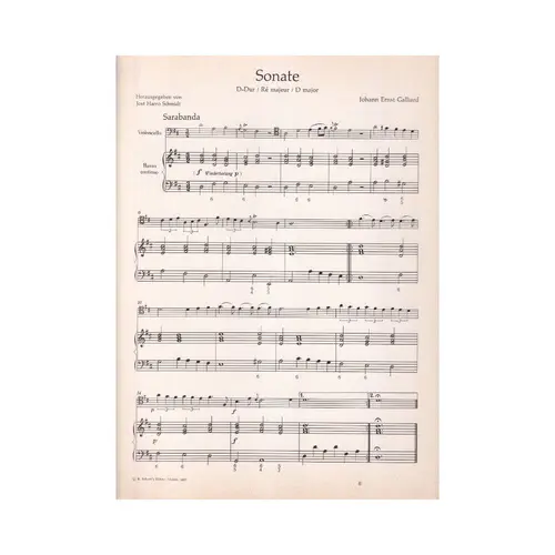 Sonate D Dur Fur Violoncello