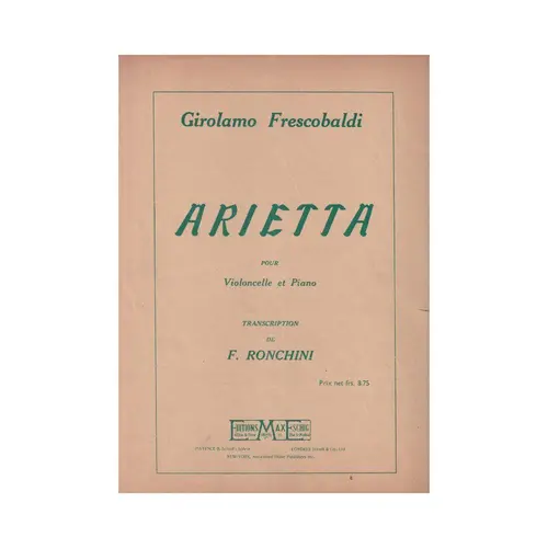 Arietta Pour Violoncelle