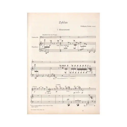 Zyklus Fur Violoncello