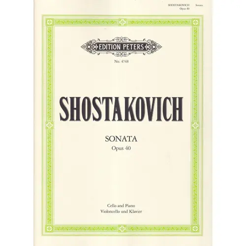 Cello Sonata in D minor Op. 40