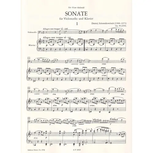 Cello Sonata in D minor Op. 40