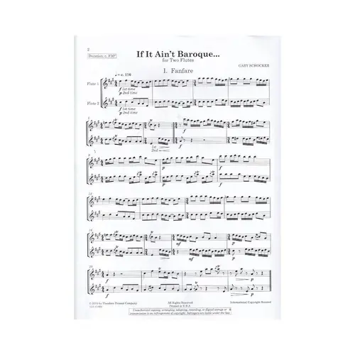 If It Ain`T Baroque... For Two Flutes
