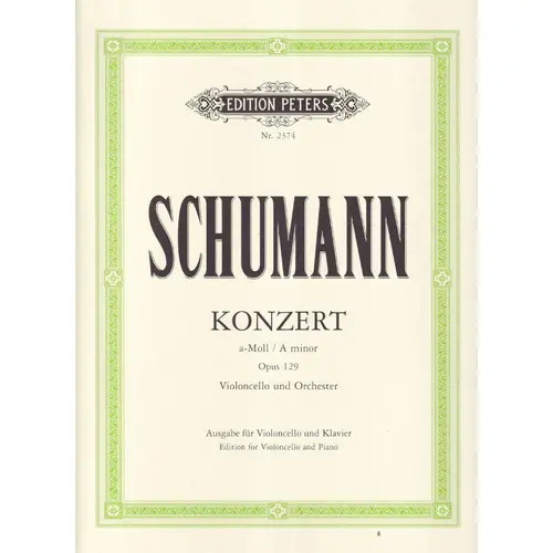 Cello Concerto in A minor Op. 129 (Edition for Cello and Piano)