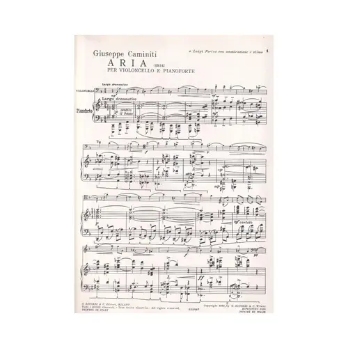 Aria Per Violoncello