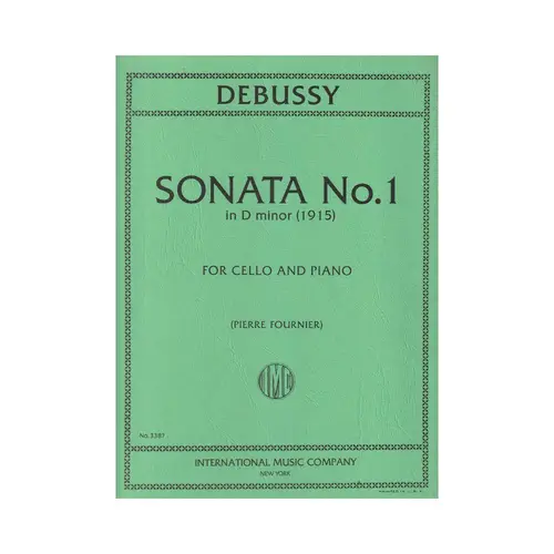 Sonata N.1 In D Minor (1915) For Cello