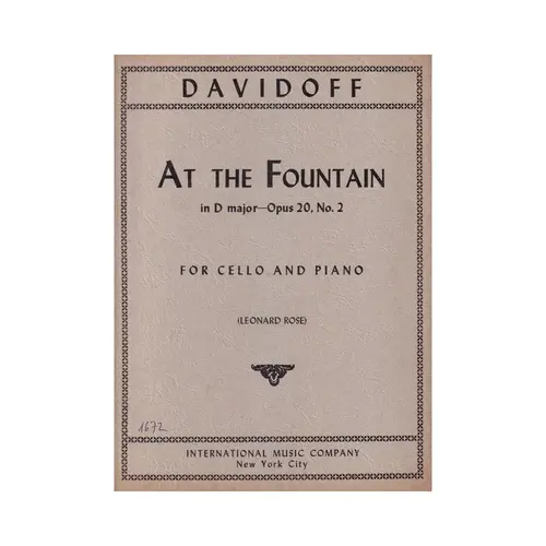 At The Fountain In D Major - Op.20 N.2