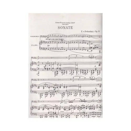 Sonate In B Flat Maj-Op.8