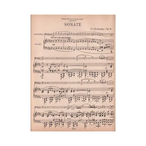 Sonate B Dur - Op.8  (Cello)