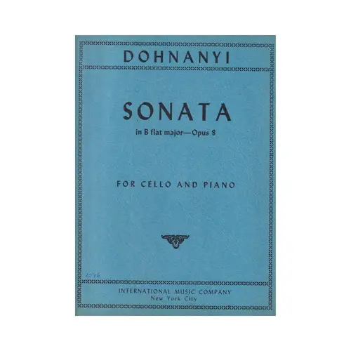 Sonata In B Flat Major For Cello - Op.8