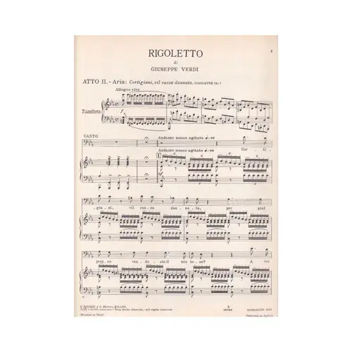 Rigoletto - Cortigiani, Vil Razza