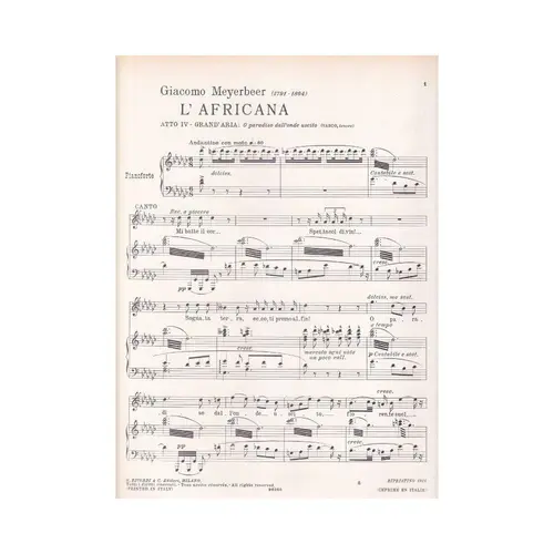 L`Africana - O Paradiso Dall` Onde