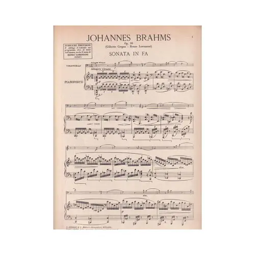 Sonata In Fa - Op.99  (Edição Antiga)