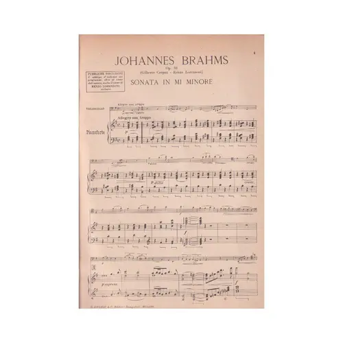 Sonata In Mi Min - Op.38  (Edição Antiga)