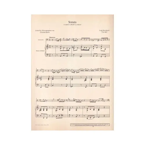 Sonata For Violoncello A Minor