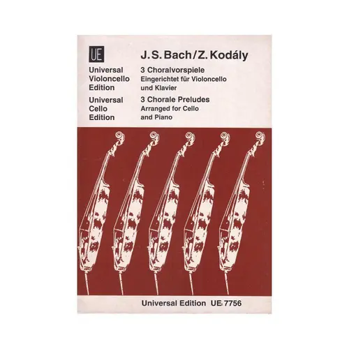 3 Choralvorspiele Eingerichter Fur Violoncello