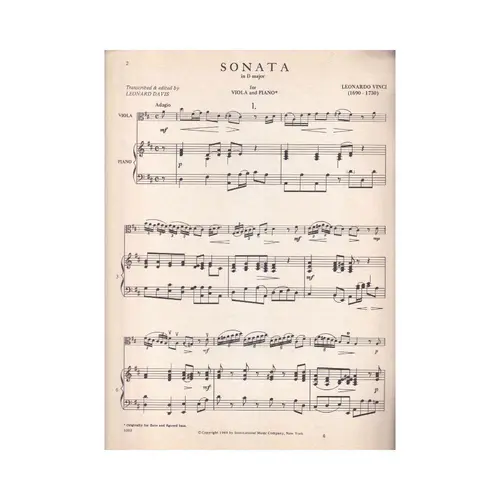 Sonata In D Maj.