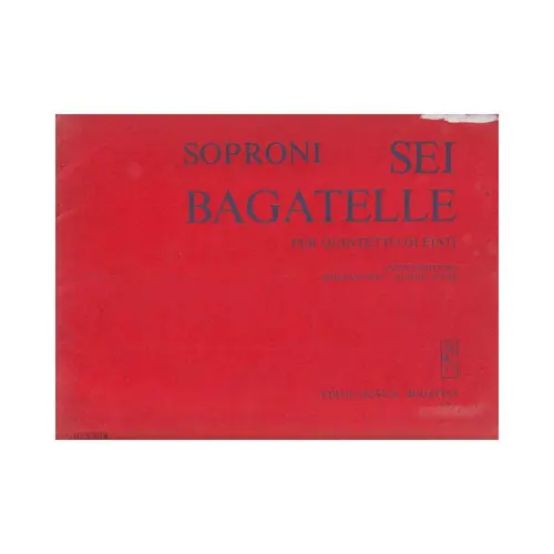 Sei Bagatelle Per Quintetto De Fiati - Score
