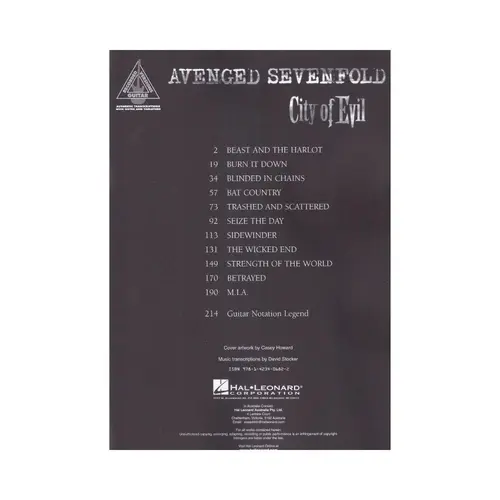 Avenged Sevenfold – City of Evil