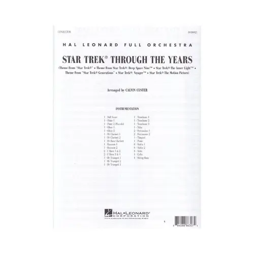 Star Trek Through The Years - Full Orchestra (Regente+Partes)