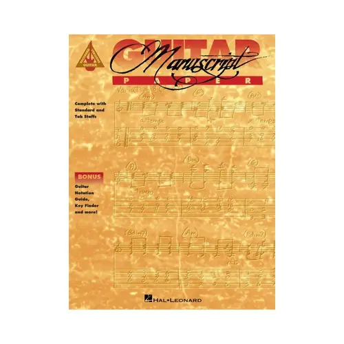 Guitar Manuscript Paper - Recorder Versions Guitar