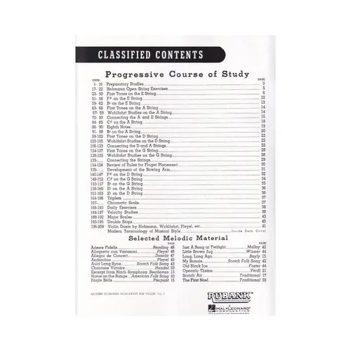 Modern Hohmann-Wohlfahrt Beginning Method For Violin Book 1