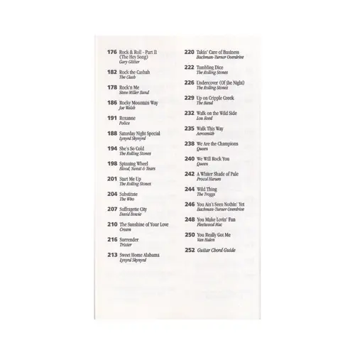 Classic Rock - Paperback Songs
