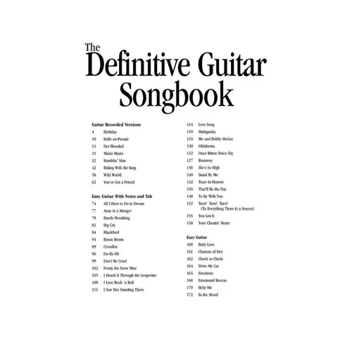 The Definitive Guitar Songbook