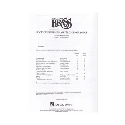 Intermediate Trombone Solos