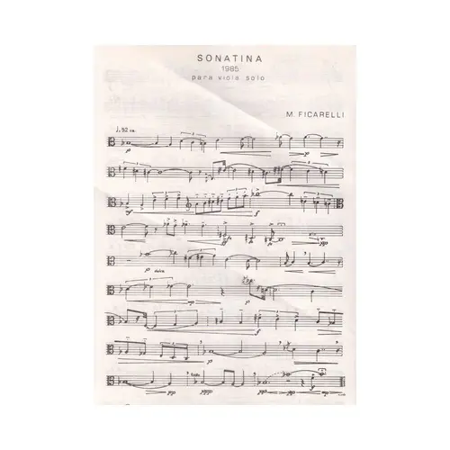 Sonatina 1985 Para Viola Solo