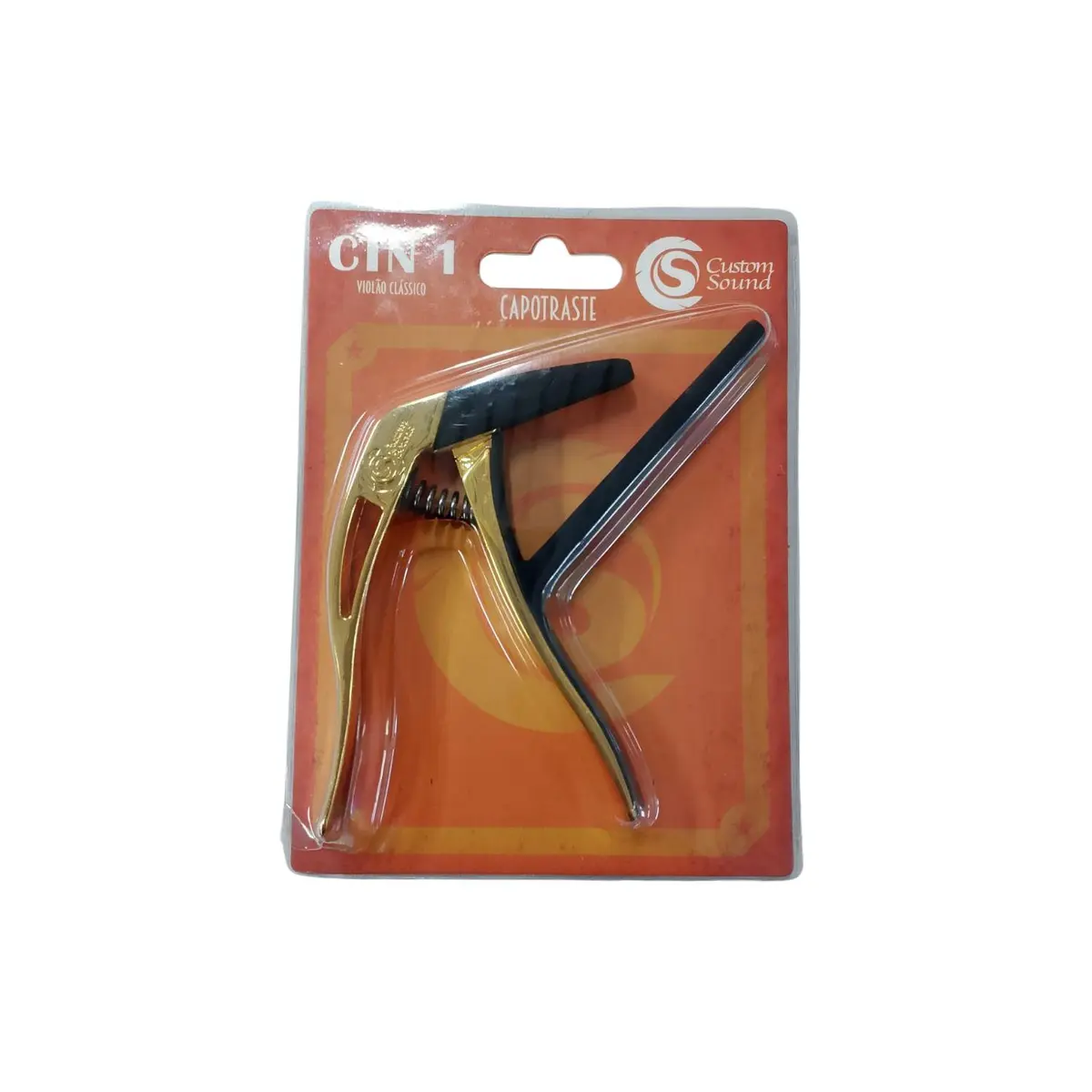 Capotraste violão nylon Custom Sound Dourado CTN1-GD