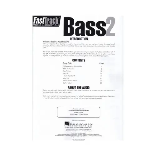Fast Track - Bass 2 - Songbook 2