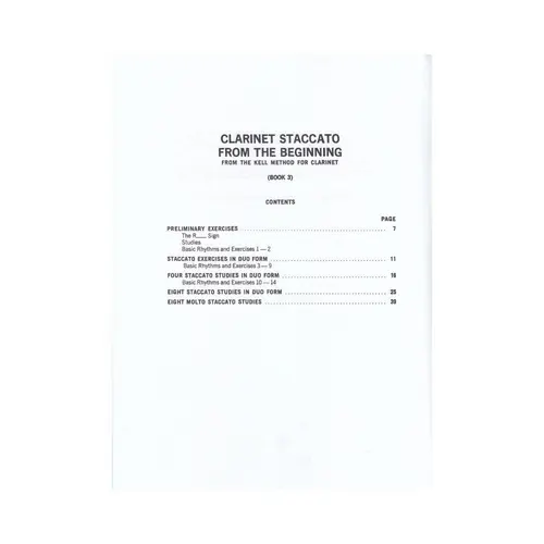 Clarinet Staccato from the Beginning