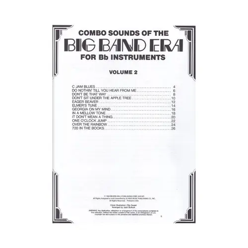 Combo Sound Of The Big Band Era for Bb instruments - Vol.2