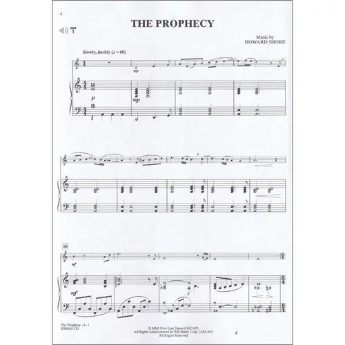 The Lord of the Rings Instrumental Solos: Piano Accompaniment (Instrumental) Book e Online Audio