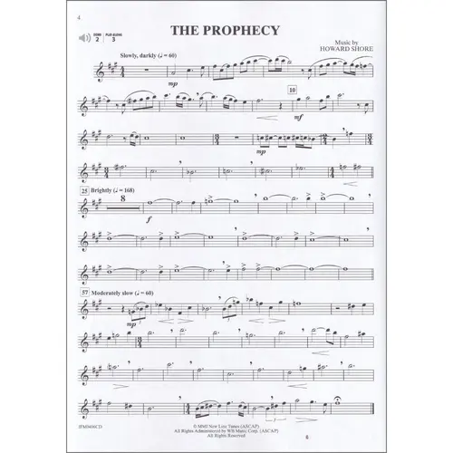 The Lord of the Rings Instrumental Solos: Alto Sax Book & Online Audio