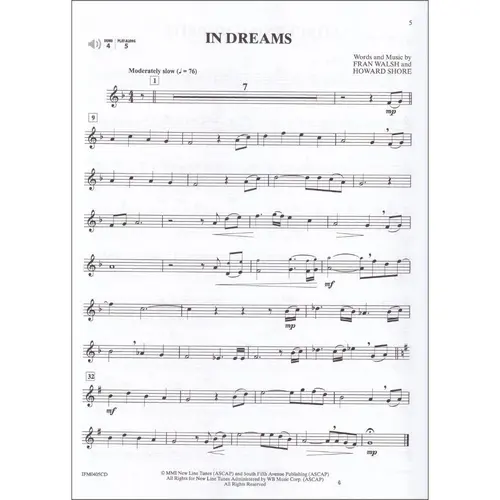 The Lord of the Rings Instrumental Solos: Clarinet Book & Online Audio/Software
