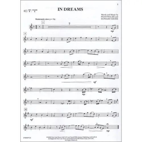 The Lord of the Rings Instrumental Solos: Tenor Sax Book & Online Audio