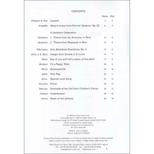 Concert Repertoire For Alto Saxophone