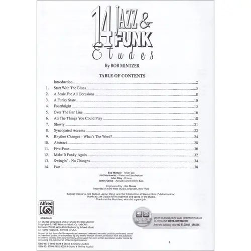 14 Jazz And Funk Etudes-Bb Trumpet