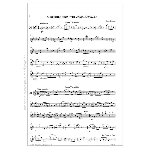 50 studies (Csakan-schule, Op.31) for recorder solo