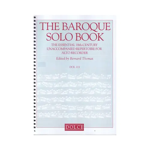 The baroque solo book - The essential 18th-century unaccompanied repertoire for alto recorder