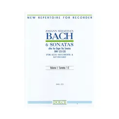 6 sonatas after the organtrio sonatas BWV 525-530 for alto recorder and keyboard vol.1