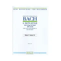 6 sonatas after the organtrio sonatas BWV 525-530 for alto recorder and keyboard vol.2