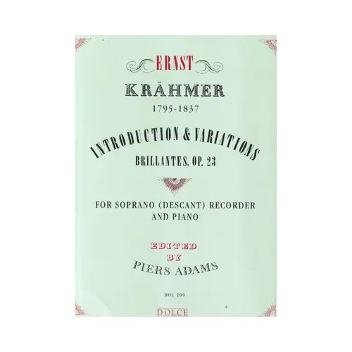 Introduction e variations brillantes Op.23 for soprano (descant) recorder and piano