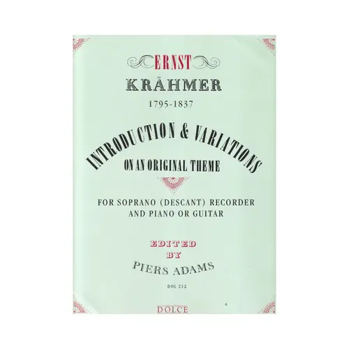 Introduction e variations on an original theme for soprano recorder and piano or guitar