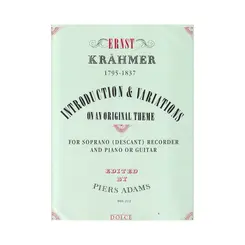 Introduction e variations on an original theme for soprano recorder and piano or guitar