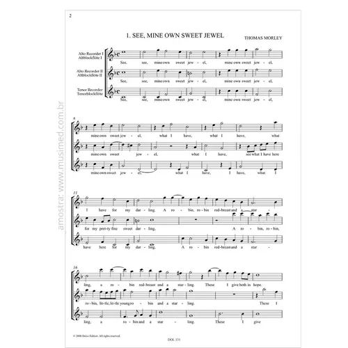 11 Madrigals for 3 Recorders AAT - English madrigals fro recorders vol.1