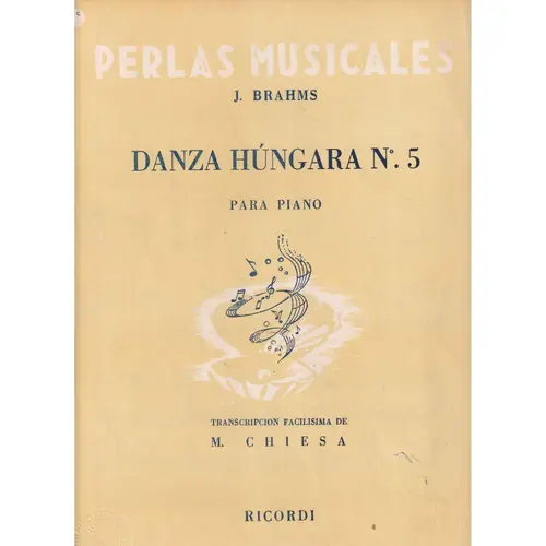 Danza Hungara N.5 para piano  (Chiesa)